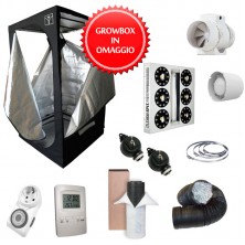 Kit Growbox completo 120x120x200 con AMARE SolarECLIPSE SE500 Full Cycle - Vegetativa e Fioritura (A)