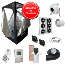 Kit Growbox completo 120x120x200 con AMARE SolarECLIPSE SE500 Full Cycle - Vegetativa e Fioritura (B)