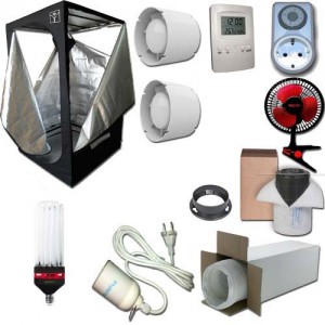 Kit Growbox 80x80x160 Economy con CFL Advanced Star PRO STAR 300W Red