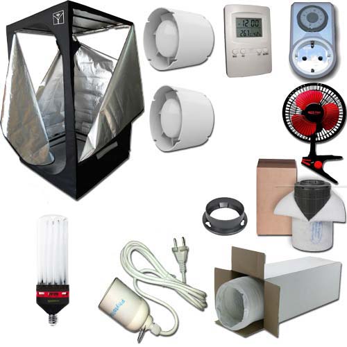 Kit Growbox 80x80x160 Economy con CFL Advanced Star PRO STAR 300W Red